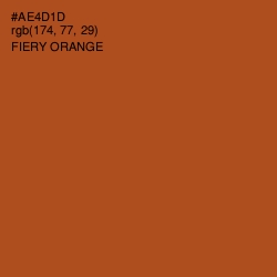 #AE4D1D - Fiery Orange Color Image